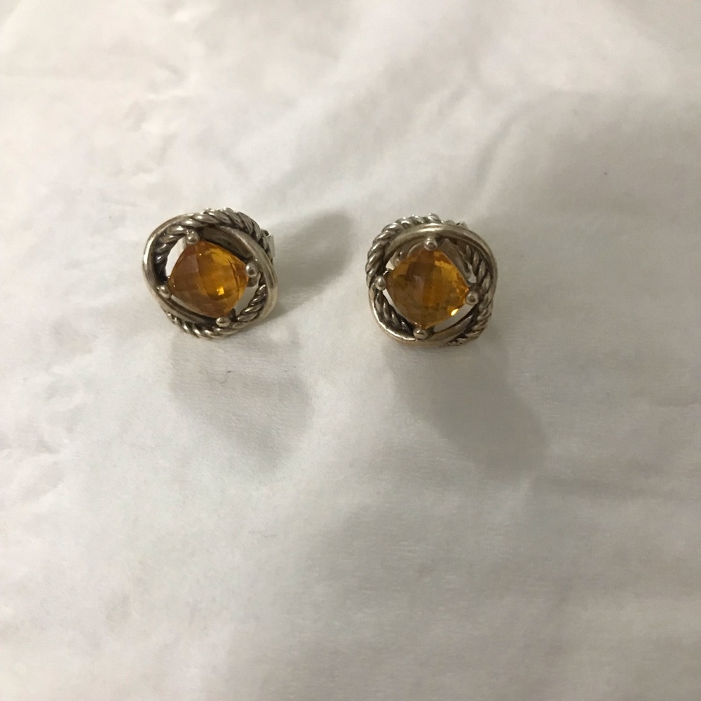 David Yurman infinity citrine earrings